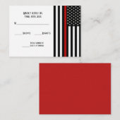 Flag der dünnen roten Linie Begleitkarte (Vorne/Hinten)