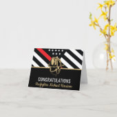 Flag der Feuerwehr-Abschluss-Akademie Rote Linie Karte (Gelbe Blume)