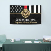 Flag der Feuerwehr-Akademie Abschluss Red Line Banner (Messeveranstaltung)