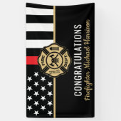 Flag der Feuerwehr-Akademie Abschluss Red Line Banner (Vertikal)