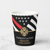 Flag der Feuerwehr-Akademie Abschluss Red Line Pappbecher (Vorderseite)