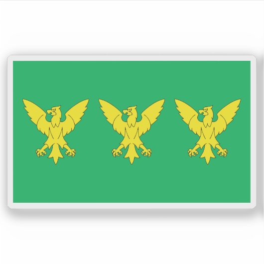 Flag der Grafschaft Caernarfonshire, Wales Aufkleber (Vorderseite)