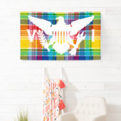 Flag der Jungfrau der Vereinigten Staaten (weiß), Banner (Insitu)