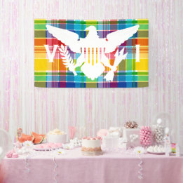 Flag der Jungfrau der Vereinigten Staaten (weiß), Banner