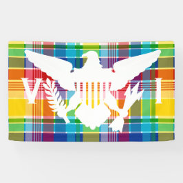 Flag der Jungfrau der Vereinigten Staaten (weiß), Banner