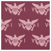 Flag der Jungfrau (klein) Rosa und Burgund Stoff (Nahaufnahme)