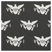 Flag der Jungfrau (klein) Schwarz/Weiß Stoff (Nahaufnahme)