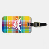 Flag der Jungfrau, Madras Gepäckanhänger (Vorderseite horizontal)