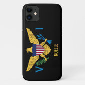 Flag der Jungfrau, Schwarz Case-Mate iPhone Hülle (Rückseite)