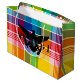 Flag der Jungfrau (Schwarz), Madras Große Geschenktüte (Rückseite Schrägansicht)