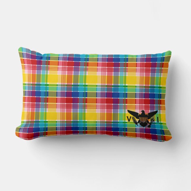 Flag der Jungfrau (Schwarz), Madras Lendenkissen (Vorderseite)