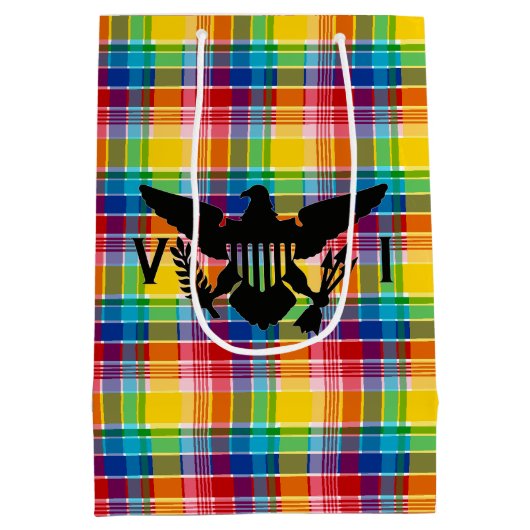 Flag der Jungfrau (Schwarz), Madras Mittlere Geschenktüte (Rückseite)