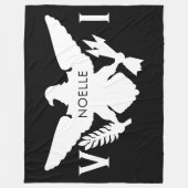 Flag der Jungfrau, Schwarz und Weiß Fleecedecke (Vorderseite)
