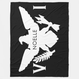 Flag der Jungfrau, Schwarz und Weiß Fleecedecke