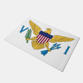 Flag der Jungfrauen der Vereinten Staaten Fußmatte (Schrägansicht)