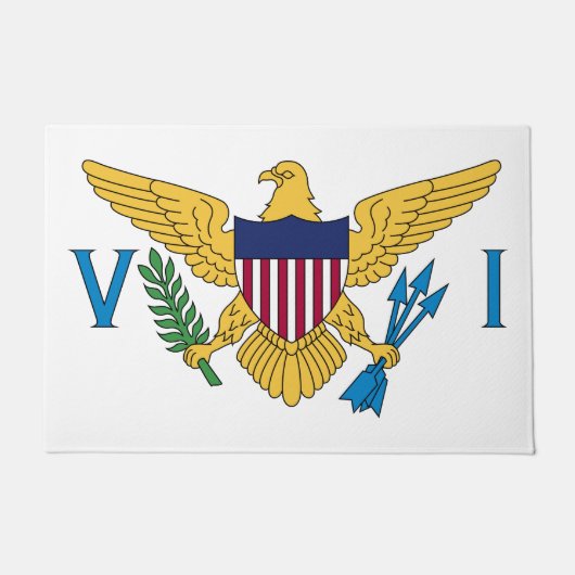 Flag der Jungfrauen der Vereinten Staaten Fußmatte (Vorderseite)