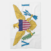 Flag der Jungfrauen der Vereinten Staaten Geschirrtuch (Vertikal)