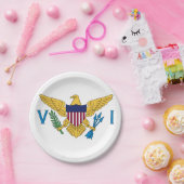 Flag der Jungfrauen der Vereinten Staaten Pappteller (Party)