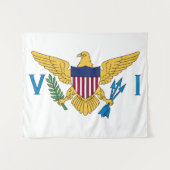 Flag der Jungfrauen der Vereinten Staaten Wandteppich (Vorderseite (Horizontal))