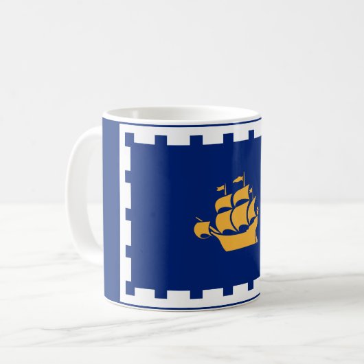Flag der Kaffee-Tasse in Quebec Kaffeetasse (Vorderseite Links)
