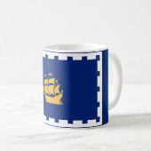 Flag der Kaffee-Tasse in Quebec Kaffeetasse (VorderseiteRechts)