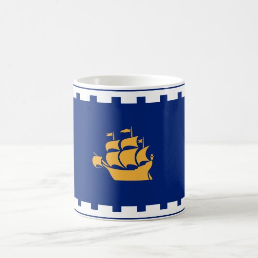 Flag der Kaffee-Tasse in Quebec Kaffeetasse (Mittel)