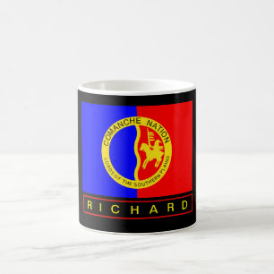 Flag der mit Monogramm Indianergemeinschaft Kaffeetasse