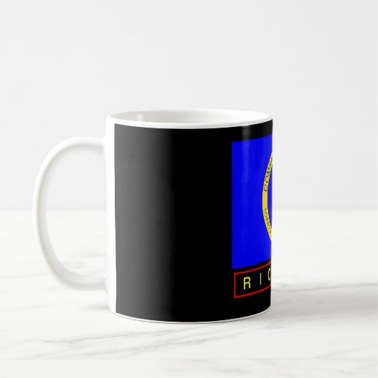 Flag der mit Monogramm Indianergemeinschaft Kaffeetasse (Links)