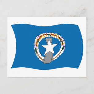 Flag der Nördlichen Marianen Postkarte