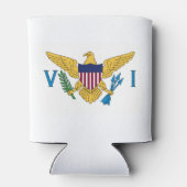 Flag der Patriotischen Amerikanischen Jungfrau Dosenkühler (Rückseite)