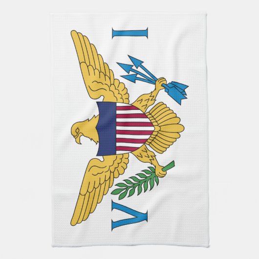 Flag der Patriotischen Amerikanischen Jungfrau Geschirrtuch (Vertikal)