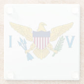 Flag der Patriotischen Amerikanischen Jungfrau Glasuntersetzer (Rückseite)