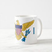 Flag der Patriotischen Amerikanischen Jungfrau Kaffeetasse (VorderseiteRechts)