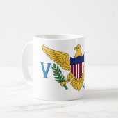 Flag der Patriotischen Amerikanischen Jungfrau Kaffeetasse (Vorderseite Links)