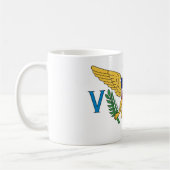 Flag der Patriotischen Amerikanischen Jungfrau Kaffeetasse (Links)