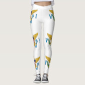 Flag der Patriotischen Amerikanischen Jungfrau Leggings (Vorderseite)