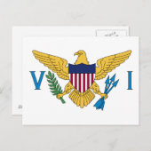 Flag der Patriotischen Amerikanischen Jungfrau Postkarte (Vorne/Hinten)