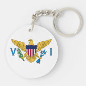 Flag der Patriotischen Amerikanischen Jungfrau Schlüsselanhänger (Rückseite)