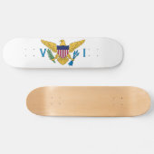 Flag der Patriotischen Amerikanischen Jungfrau Skateboard (Horizontal)