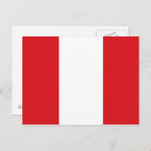 Flag der Peru-Postkarte Postkarte (Vorne/Hinten)