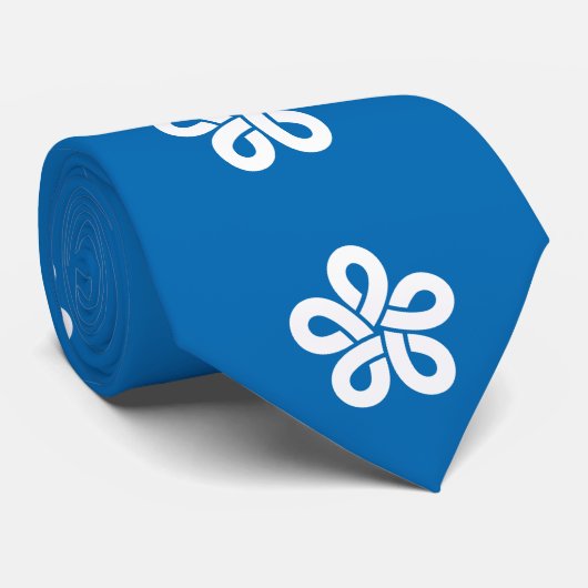 Flag der Präfektur Fukuoka, Japan Krawatte (Gerollt)