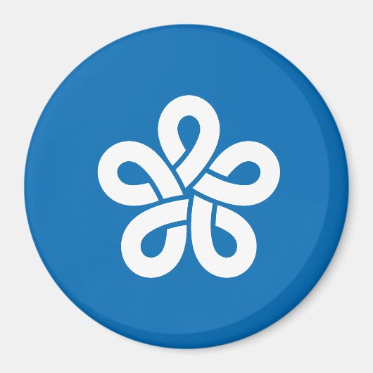 Flag der Präfektur Fukuoka, Japan Magnet (Vorne)