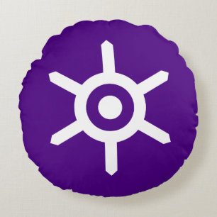 Flag der Präfektur Tokio, Japan Round Pillow Rundes Kissen