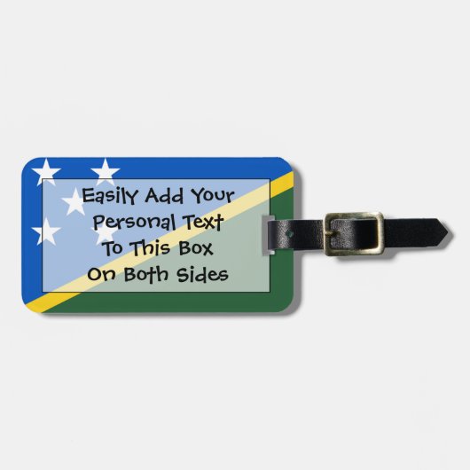 Flag der Salomonen Easy ID Persönliche Gepäckanhänger (Vorderseite horizontal)