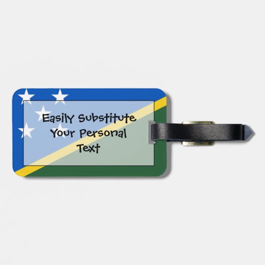 Flag der Salomonen Easy ID Persönliche Gepäckanhänger (Rückseite horizontal)