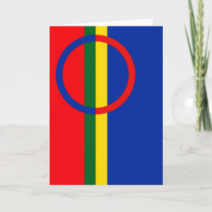 Flag der Sami People Grußkarte Feiertagskarte