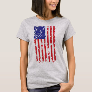 Flag der Staaten in einem gestörten Muster T-Shirt