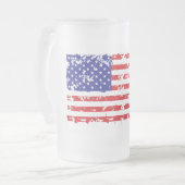 Flag der Staaten in Not Mattglas Bierglas (Vorderseite Links)