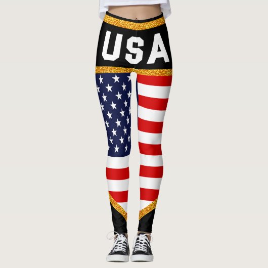 Flag der Staaten Leggings (Vorderseite)