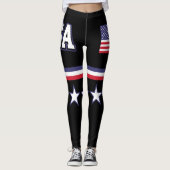 Flag der Staaten Leggings (Vorderseite)